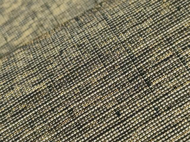 平和屋着物●両面　全通柄袋帯　横段文　金糸　正絹　逸品　CABJ9269dy