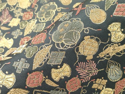 平和屋着物●六通柄袋帯　宝尽くし文　金糸　正絹　逸品　CABJ9272dy