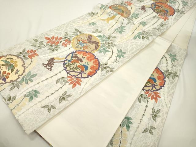 平和屋着物●六通柄袋帯　唐織　桃山能衣唐文　金銀糸　正絹　逸品　CABJ9273dy