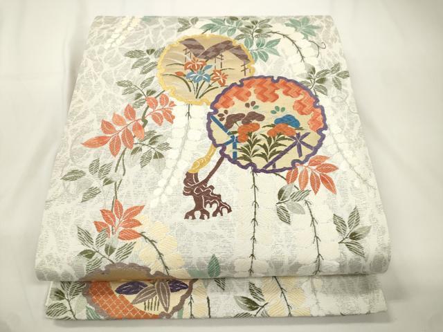 平和屋着物●六通柄袋帯　唐織　桃山能衣唐文　金銀糸　正絹　逸品　CABJ9273dy
