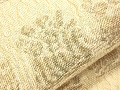平和屋着物●六通柄袋帯　名物裂花兎　金糸　正絹　逸品　CABJ9279dy
