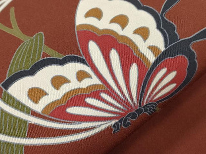 平和屋着物●九寸名古屋帯　舞蝶文　正絹　逸品　CABJ9283dy