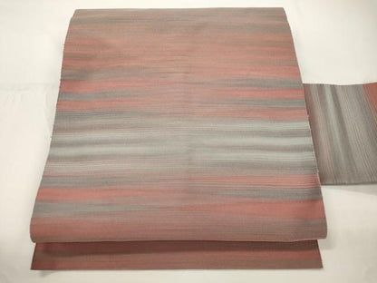 平和屋着物●爪掻き本綴れ　八寸名古屋帯　霞文　名古屋仕立て　正絹　逸品　CABJ9286dy