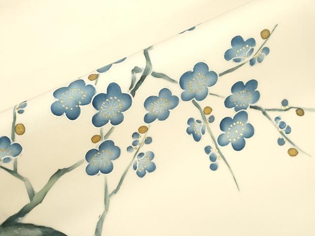 平和屋着物●塩瀬　九寸名古屋帯　枝梅文　金銀彩　正絹　逸品　CABJ9289dy