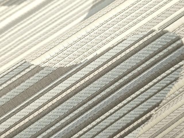 平和屋着物●本場筑前博多織　八寸名古屋帯　霞文　正絹　逸品　CABJ9302dy