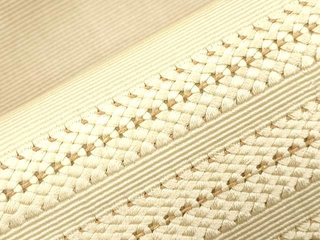 平和屋着物●ひなや工房　くむ・あむ・おる　伊豆蔵明彦　組織　太鼓柄袋帯　横段文　金糸　正絹　逸品　CABJ9316dy
