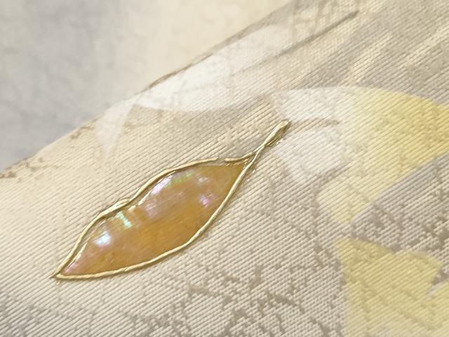 平和屋着物●太鼓柄袋帯　螺鈿　吹寄せ文　金彩　正絹　逸品　CABJ9320dy