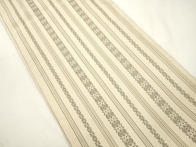 平和屋着物●伝統工芸士　栫井修　両面　全通柄袋帯　染麗花　献上　金糸　正絹　逸品　CABJ9323dy