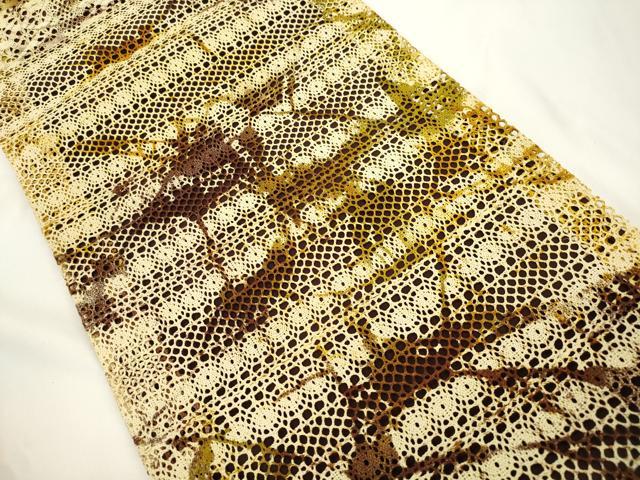平和屋着物●全通柄袋帯　幾何学文　正絹　逸品　CABJ9328dy