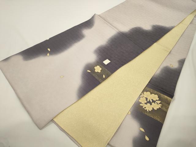 平和屋着物●六通柄袋帯　舞桜文　金彩　やまと誂製　正絹　逸品　CABJ9334dy