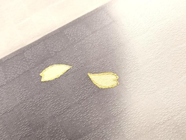 平和屋着物●六通柄袋帯　舞桜文　金彩　やまと誂製　正絹　逸品　CABJ9334dy