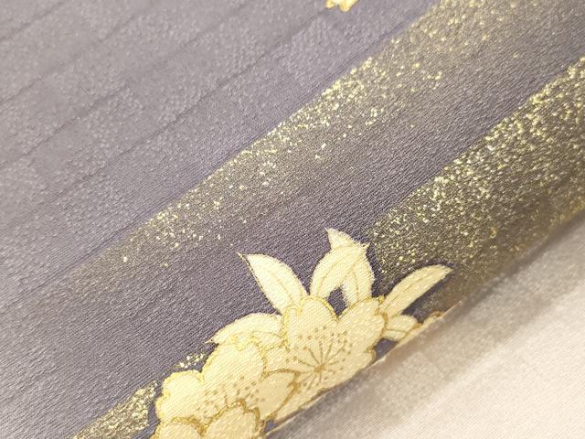 平和屋着物●六通柄袋帯　舞桜文　金彩　やまと誂製　正絹　逸品　CABJ9334dy