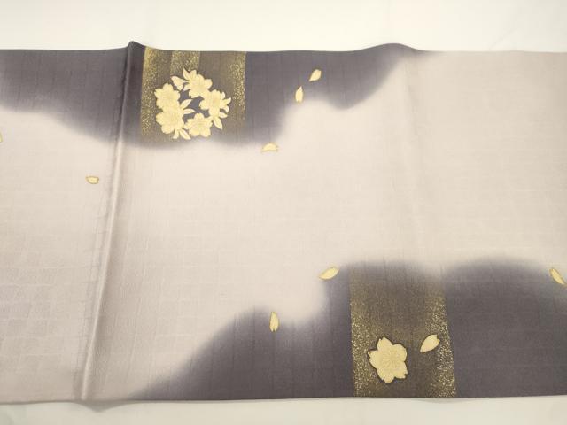 平和屋着物●六通柄袋帯　舞桜文　金彩　やまと誂製　正絹　逸品　CABJ9334dy