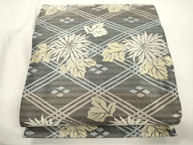 平和屋着物●「美しいキモノ」お馴染みのメーカー　となみ織物　六通柄袋帯　異文　金糸　正絹　逸品　CABJ9343dy