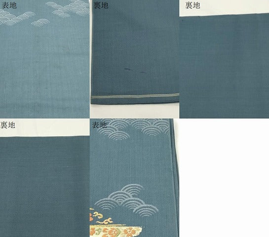 平和屋着物●アンティーク　大正ロマン　六通柄　本袋帯　唐獅子　竜　金銀糸　正絹　逸品　CABJ9347dy