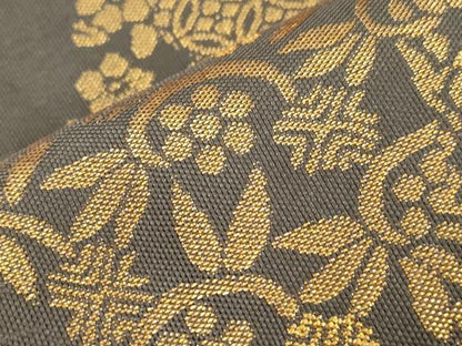 平和屋着物●全通柄　本袋帯　色紙重ね更紗花文　金糸　正絹　逸品　CABJ9360dy