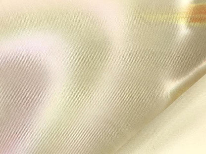 平和屋着物●虹色創家　本郷大田子　塩瀬　九寸名古屋帯　草木文　正絹　逸品　CABJ9362dy