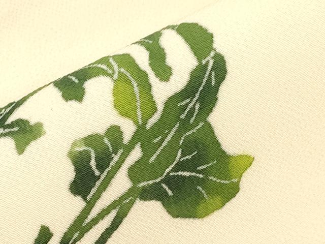 平和屋着物●九寸名古屋帯　型染め　株　鬼しぼ縮緬　正絹　逸品　CABJ9366dy