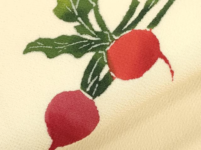 平和屋着物●九寸名古屋帯　型染め　株　鬼しぼ縮緬　正絹　逸品　CABJ9366dy