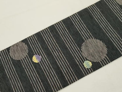 平和屋着物●九寸名古屋帯　動物丸文　正絹　逸品　CABJ9370dy