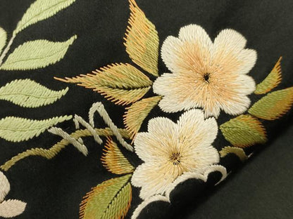 平和屋着物●アンティーク　大正ロマン　太鼓柄　京袋帯　総手刺繍　山乃花　黒地　金糸　正絹　逸品　CABJ9371dy
