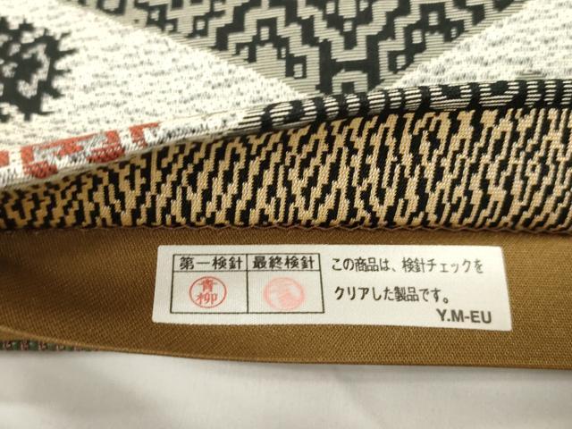 平和屋着物●全通柄袋帯　抽象文様　正絹　逸品　CABJ9374dy