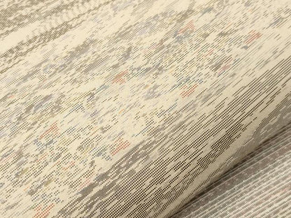 平和屋着物●両面　太鼓柄袋帯　本場大島紬　切嵌　草花丸文　正絹　逸品　CABJ9376dy
