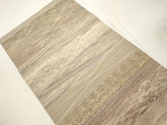 平和屋着物●両面　太鼓柄袋帯　本場大島紬　切嵌　草花丸文　正絹　逸品　CABJ9376dy