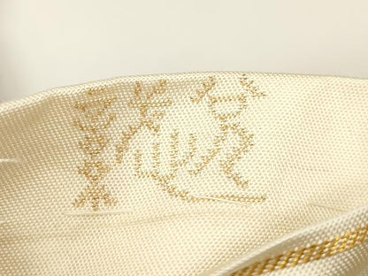 平和屋着物●織物一筋名門　織悦　全通柄　本袋帯　更紗文　金糸　正絹　逸品　CABJ9384dy