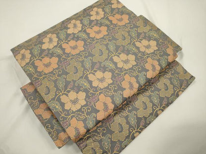 平和屋着物●つけ帯　草花文　正絹　逸品　CABJ9413dy