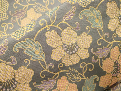 平和屋着物●つけ帯　草花文　正絹　逸品　CABJ9413dy