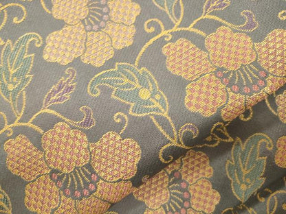 平和屋着物●つけ帯　草花文　正絹　逸品　CABJ9413dy