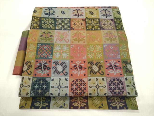 平和屋着物●つけ帯　名物裂　正絹　逸品　CABJ9415dy