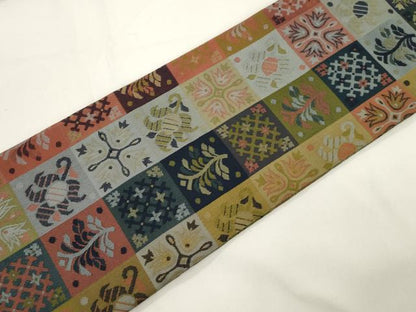 平和屋着物●つけ帯　名物裂　正絹　逸品　CABJ9415dy