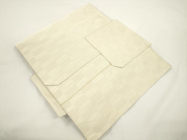 平和屋着物●つけ帯　すくい織　草花文　正絹　逸品　CABJ9416dy