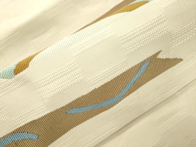 平和屋着物●つけ帯　すくい織　草花文　正絹　逸品　CABJ9416dy