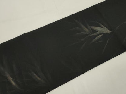 平和屋着物●つけ帯　狸　黒地　正絹　逸品　CABJ9419dy