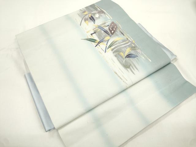 平和屋着物●つけ帯　草木文　金銀糸　正絹　逸品　CABJ9425dy