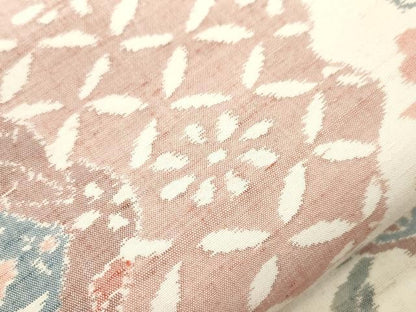 平和屋着物●両面　全通柄袋帯　結織苑　紬地　更紗文　正絹　逸品　CABJ9442dy