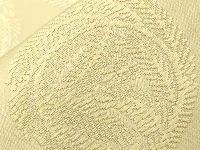 平和屋着物●全通柄袋帯　松葉丸文　正絹　逸品　CABJ9447dy