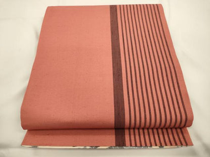 平和屋着物●両面　全通柄袋帯　小千谷紬　風景文　正絹　逸品　CABJ9450dy