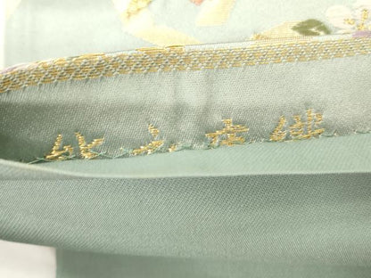 平和屋着物●西陣　京洛苑たはら謹製　六通柄袋帯　唐織　能衣　花車文　金糸　正絹　逸品　CABJ9464dy