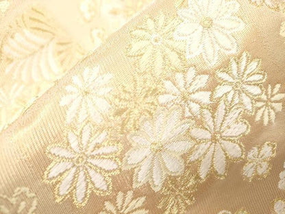 平和屋着物●六通柄袋帯　松竹梅花文　金糸　正絹　逸品　CABJ9467dy