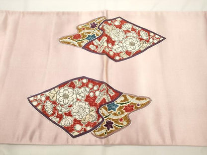 平和屋着物●太鼓柄袋帯　辻が花　絞り　駒刺繍　正絹　逸品　CABJ9468dy