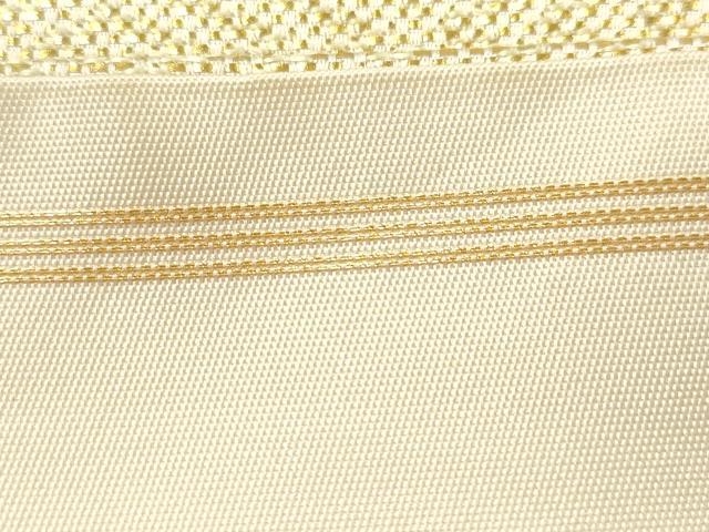 平和屋着物●西陣　川島織物　太鼓柄袋帯　駒刺繍　冊子扇面文　金糸　正絹　逸品　CABJ9472dy