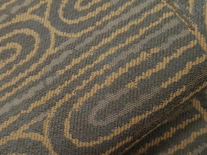 平和屋着物●八寸名古屋帯　幾何学文　正絹　逸品　CABJ9486dy