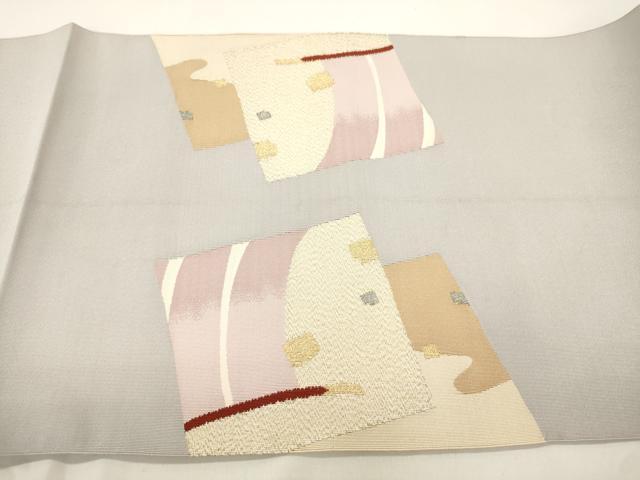 平和屋着物●爪掻き本綴れ　八寸名古屋帯　色紙重ね人物文　金糸　正絹　逸品　CABJ9496dy