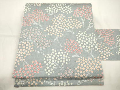 平和屋着物●全通柄九寸名古屋帯　絞り　草木文　正絹　逸品　CABJ9499dy