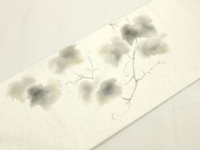 平和屋着物●二代目清次郎　手描き　九寸名古屋帯　舞桜文　金彩　正絹　逸品　CABJ9505dy