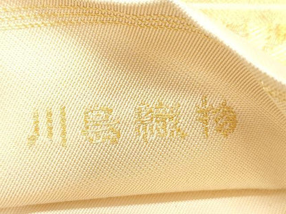平和屋着物●西陣　川島織物　六通柄　本袋帯　唐織　花鳥丸文　金銀糸　三越扱い　正絹　逸品　CABJ9516dy